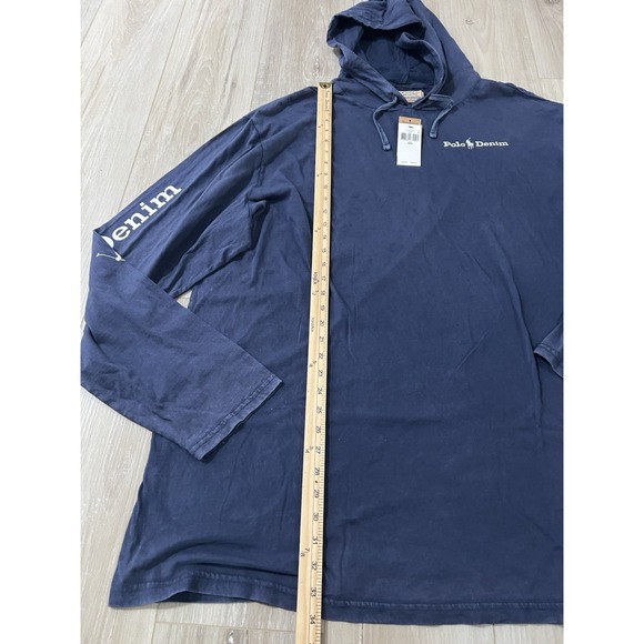POLO Denim & Supply Ralph Lauren Men's 3XB Lightweight Hoodie Blue NWT - Picture 3 of 6
